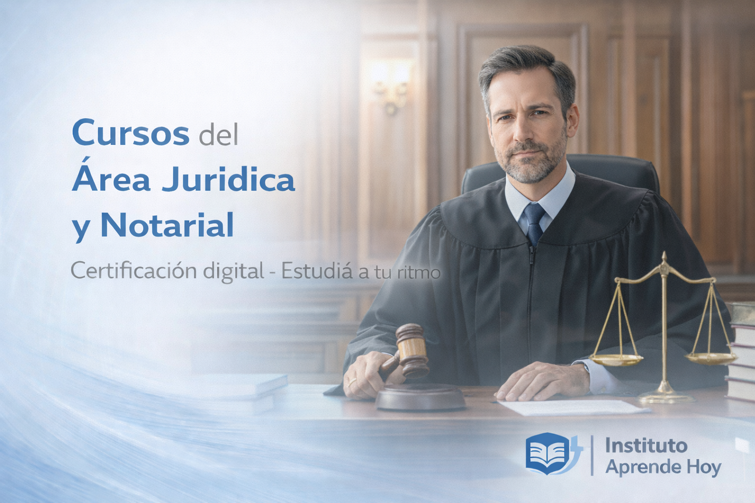 Cursos online del área jurídica y notarial con certificación digital institucional | Instituto Aprende Hoy formación profesional 100% online